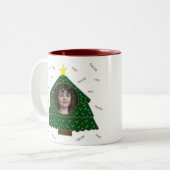 パーソナライズされたHoliday Photo Mag ツートーンマグカップ (正面左)