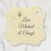 パーソナライズされたHoney Bee Baby Shower フェイバータグ (裏面)