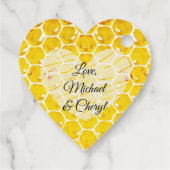 パーソナライズされたHoney Bee Baby Shower フェイバータグ (裏面)