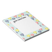 パーソナライズされたHot Air Balloonメモ帳 ノートパッド (アングル)