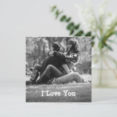 パーソナライズされたI Love Youフォトカー縁どド シーズンカード (スタンド正面)