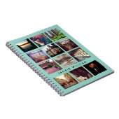 パーソナライズされたInstagramフォトミントブルーノートブック ノートブック (右側)