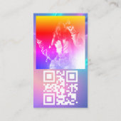 パーソナライズされたinstagramロゴ写真とQRコード 名刺 (裏面)