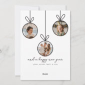 パーソナライズされたJOYクリスマスオーナメントフォトカード シーズンカード (裏面)