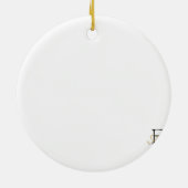 パーソナライズされたJOY MERRY CHRISTMAS PHOTO セラミックオーナメント (裏面)