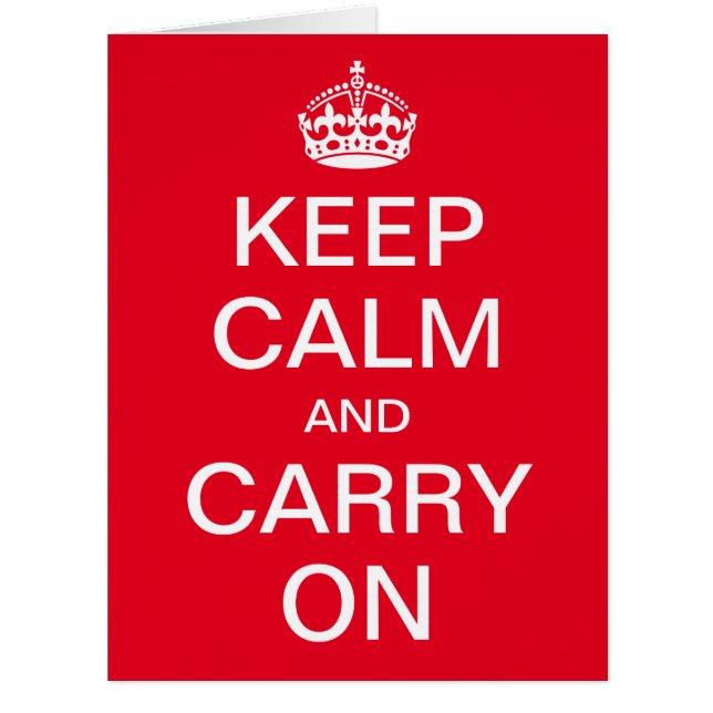パーソナライズされたKeep Calm and Carry On – ホワイトワード (正面)