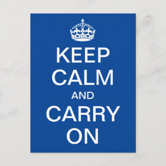 パーソナライズされたKeep Calm and Carry On – ホワイトワード ポストカード