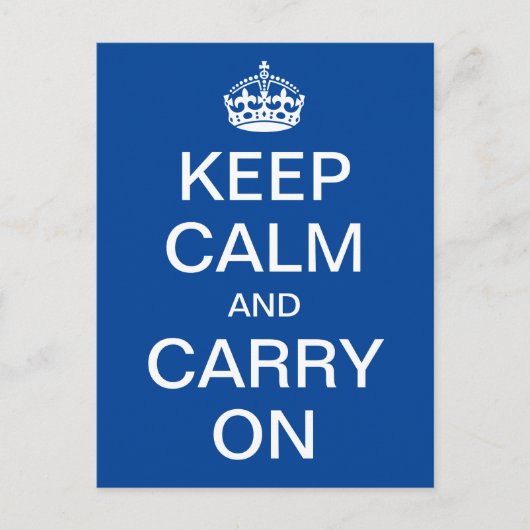 パーソナライズされたKeep Calm and Carry On – ホワイトワード ポストカード (正面)