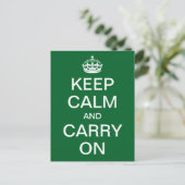 パーソナライズされたKeep Calm and Carry On – ホワイトワード ポストカード (スタンド正面)