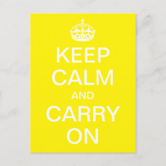 パーソナライズされたKeep Calm and Carry On – ホワイトワード ポストカード