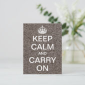 パーソナライズされたKeep Calm and Carry On – 石 ポストカード (スタンド正面)