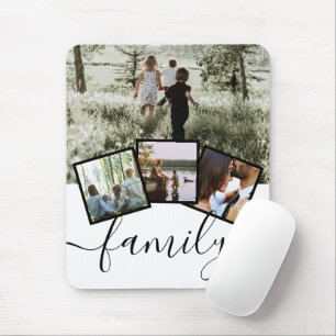 パーソナライズされたKeepsake 4 Photo Collage Family マウスパッド