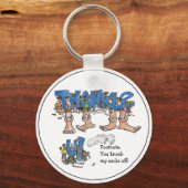 パーソナライズされたKeychainに感謝 キーホルダー (正面)