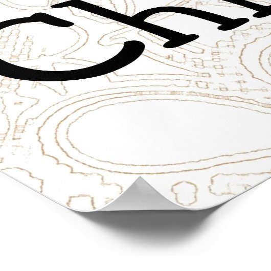 パーソナライズされたKids Boys Nameベビーキツネ(メガネ付き) ポスター (角)