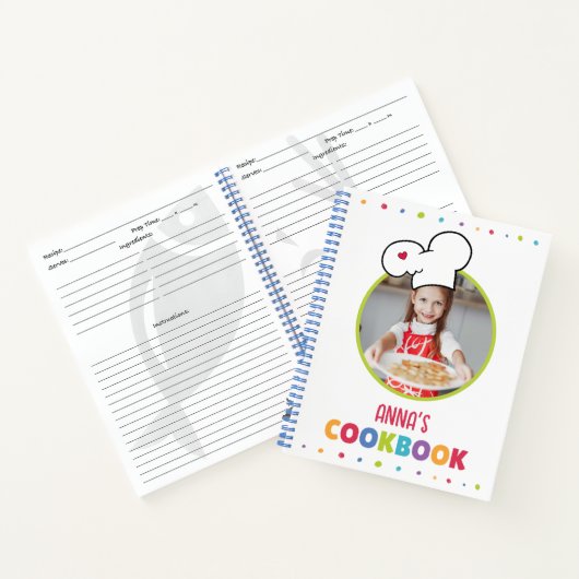 パーソナライズされたKids Cookbook (写真) ノートブック (内部)