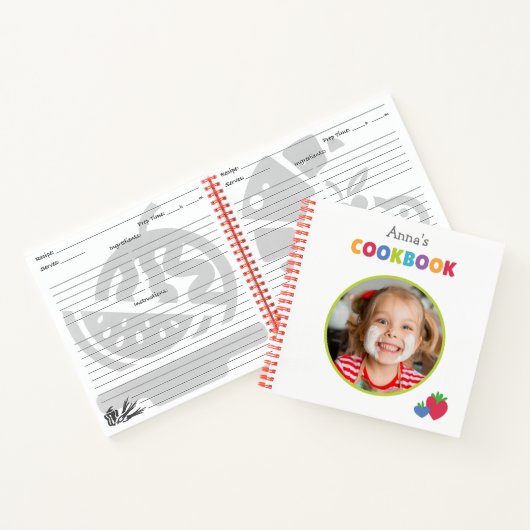 パーソナライズされたKids Cookbook （写真） ノートブック (内部)