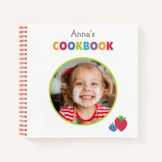 パーソナライズされたKids Cookbook （写真） ノートブック (正面)