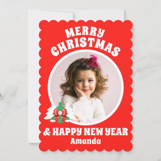 パーソナライズされたKid's Photoクリスマス シーズンカード (正面)