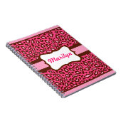 パーソナライズされたLeopard Print Notebook ノートブック (右側)