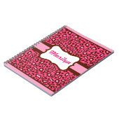 パーソナライズされたLeopard Print Notebook ノートブック (左側)