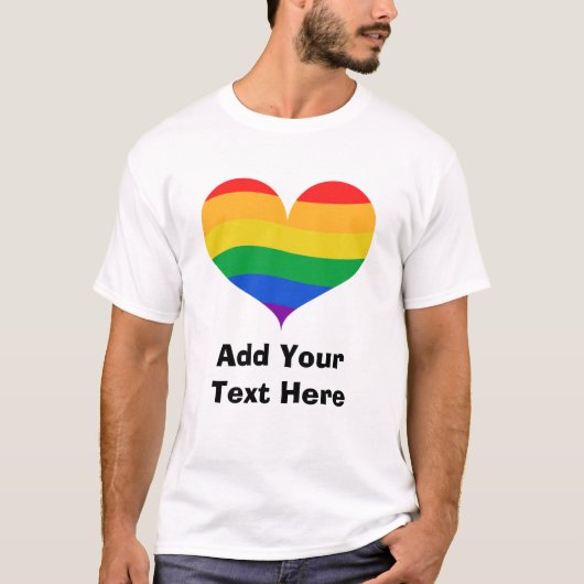 パーソナライズされたLGBTプライドTシャツ Tシャツ (正面)