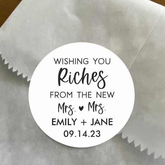 パーソナライズされたLGBTQの宝結婚引チケット ラウンドシール