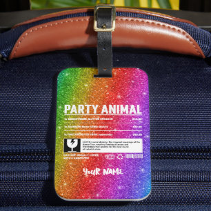 パーソナライズされたLGBTQプライドパーティー動物 ラゲッジタグ