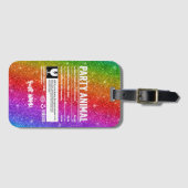 パーソナライズされたLGBTQプライドパーティー動物 ラゲッジタグ (正面横)
