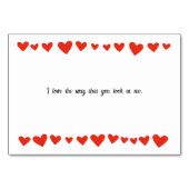 パーソナライズされたLove Flashカード テーブルナンバー (裏面)