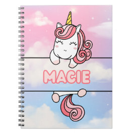 パーソナライズされたMacie Unicornノートブ女の子らしック ノートブック