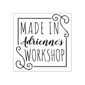 パーソナライズされたMade In Workshopクリスマス ラバースタンプ (インプリント)