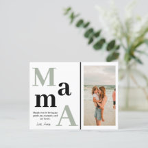 パーソナライズされたMama Photo Mothers Day Card