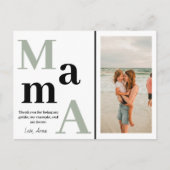 パーソナライズされたMama Photo Mothers Day Card ポストカード (正面)