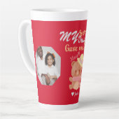 パーソナライズされたMama & Sweetestの娘の名前の写真 カフェラテマグ (左アングル)
