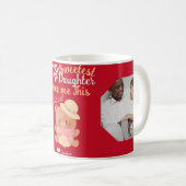 パーソナライズされたMama & Sweetestの娘の名前の写真 コーヒーマグカップ (正面右)