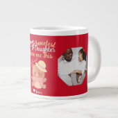 パーソナライズされたMama & Sweetestの娘の名前の写真 ジャンボコーヒーマグカップ (正面右)