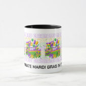 パーソナライズされたMARDI GRAS仮装バナー マグカップ (中央)