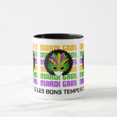 パーソナライズされたMARDI GRAS Masquerade Afro マグカップ (中央)