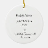 パーソナライズされたMarzipan/Flower/Maid/Snow Nutcracker セラミックオーナメント (正面)