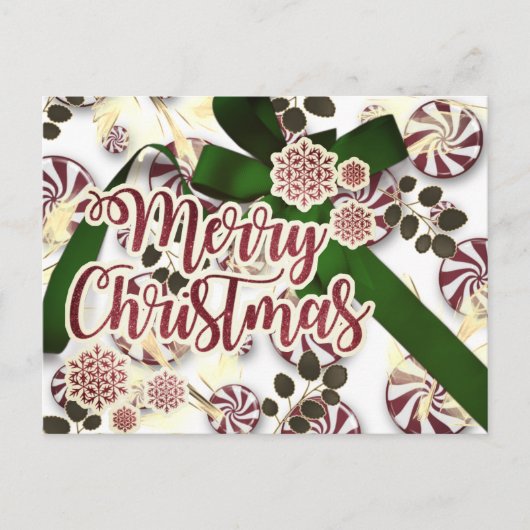 パーソナライズされたMayberry Christmas Photo ポストカード (正面)