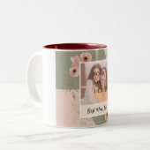 「パーソナライズされたMom Ever」最高の写真マグカップ – フローラ ツートーンマグカップ (正面左)