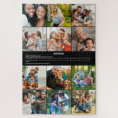 パーソナライズされたMommy Definition 12フォトコラージュ ジグソーパズル (縦)