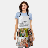 パーソナライズされたMommy Definition 6フォトコラージュ エプロン (着用した状態)