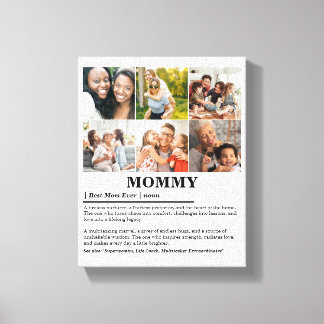 パーソナライズされたMommy Definition 6フォトコラージュ キャンバスプリント