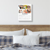 パーソナライズされたMommy Definition 6フォトコラージュ キャンバスプリント (インサイチュ (寝室))