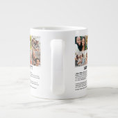パーソナライズされたMommy Definition 6フォトコラージュ ジャンボコーヒーマグカップ (裏面)