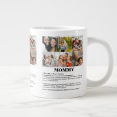 パーソナライズされたMommy Definition 6フォトコラージュ ジャンボコーヒーマグカップ (右)