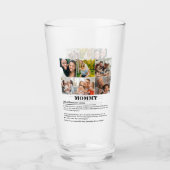 パーソナライズされたMommy Definition 6フォトコラージュ タンブラーグラス (正面)