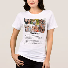 パーソナライズされたMommy Definition 6フォトコラージュ トライブレンドTシャツ