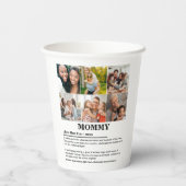 パーソナライズされたMommy Definition 6フォトコラージュ 紙コップ (裏面)